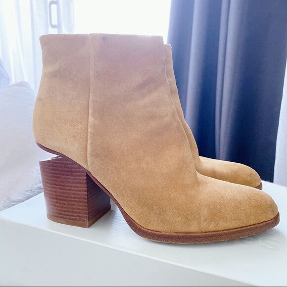 Alexander Wang Gabi Suede Booties in Almond - Picture 4 of 12